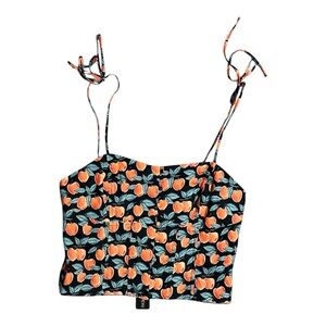 NWT Fashion Nova Peaches and Cream Fruit Print Corset Top Medium
